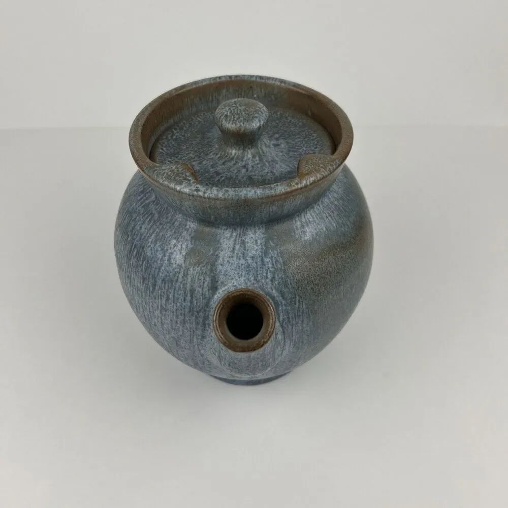 Hand Crafted teapot short spout round Asian inspired Pottery